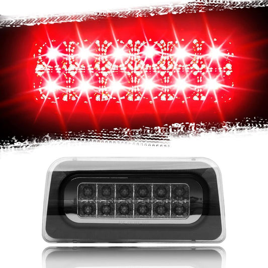 3rd Third Brake Light Tail Lights fit for 1994-2004 Chevy s10 S-10 GMC Sonoma Regular Cab or Crew Cab (Smoking Housing Red light)
