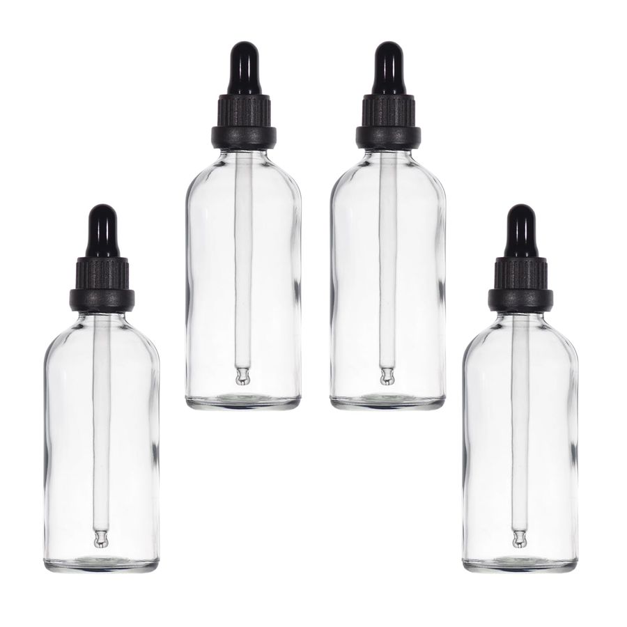 Clear Glass Dropper Bottle 4oz