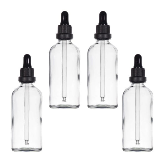 Clear Glass Dropper Bottle 4oz